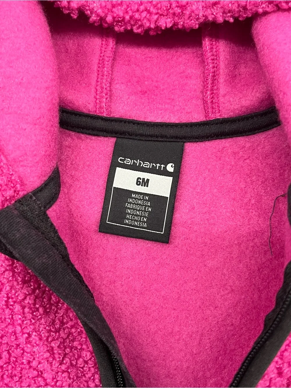 Carhartt Kids' Magenta Hooded Sherpa One-Piece Size 6 Months